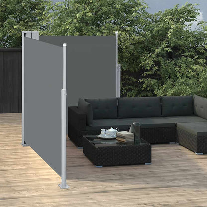 Patio Retractable Double Side Awning 66.9"x236.2" Anthracite