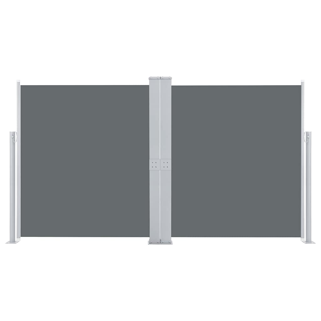Patio Retractable Double Side Awning 66.9"x236.2" Anthracite