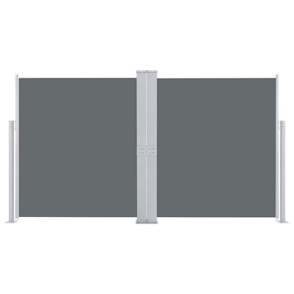 Patio Retractable Double Side Awning 66.9"x236.2" Anthracite