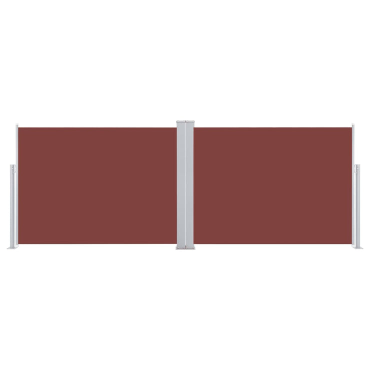 Retractable Side Awning Brown 100x1000 cm