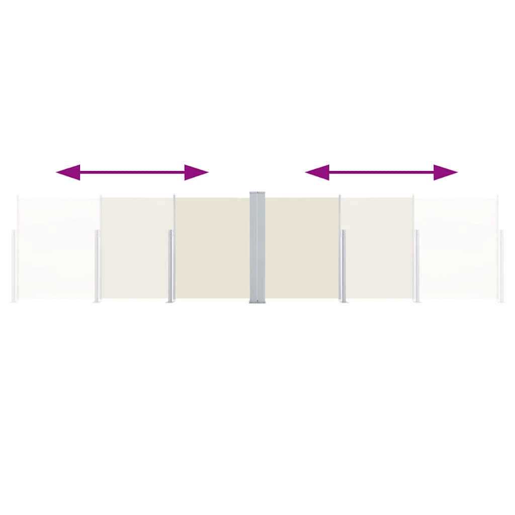 Retractable Side Awning Cream 120x1000 cm
