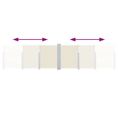 Retractable Side Awning Cream 120x1000 cm