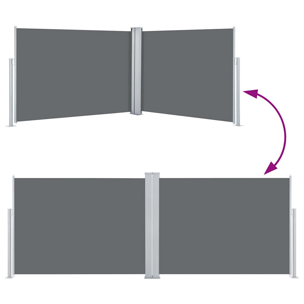 Retractable Side Awning Anthracite 120x1000 cm