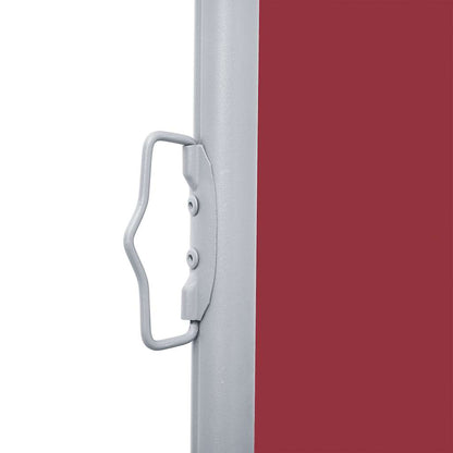 Retractable Side Awning Red 120x1000 cm
