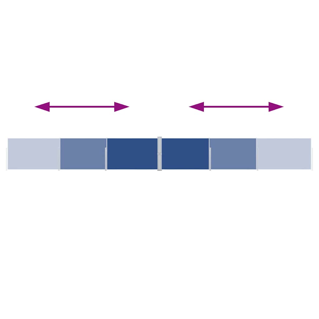 Retractable Side Awning Blue 140x1000 cm