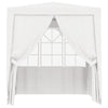 Professional Party Tent with Side Walls 8.2'x8.2' White 0.3 oz/ft²