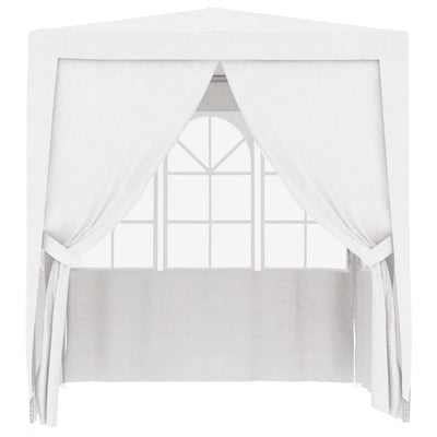 Professional Party Tent with Side Walls 8.2'x8.2' White 0.3 oz/ft²