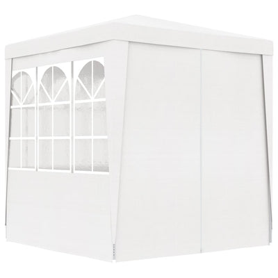 Professional Party Tent with Side Walls 8.2'x8.2' White 0.3 oz/ft²