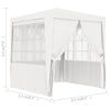 Professional Party Tent with Side Walls 8.2'x8.2' White 0.3 oz/ft²