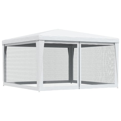 Party Tent with 4 Mesh Sidewalls 13.1'x13.1'White
