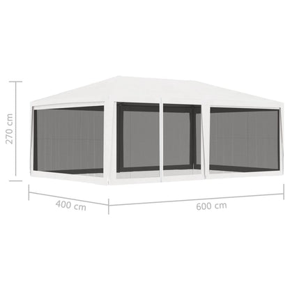 Party Tent with 4 Mesh Sidewalls 13.1'x19.7'White