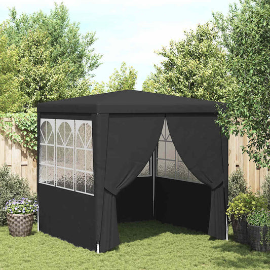 Professional Party Tent with Side Walls 2x2 m Anthracite 90 g/m?