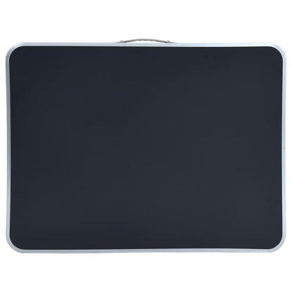 Foldable Camping Table with Metal Frame 80x60 cm Grey