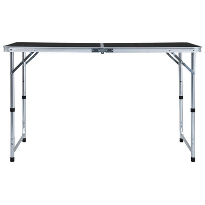 Foldable Camping Table Grey Aluminium 120x60 cm