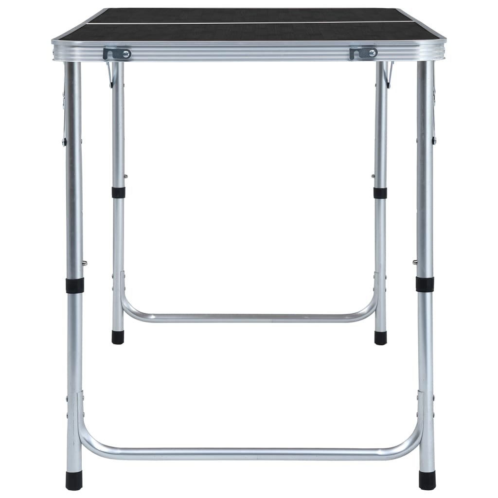 Foldable Camping Table Grey Aluminium 120x60 cm