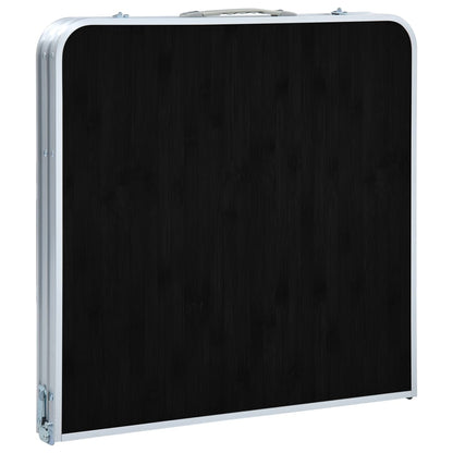 Foldable Camping Table Grey Aluminium 120x60 cm