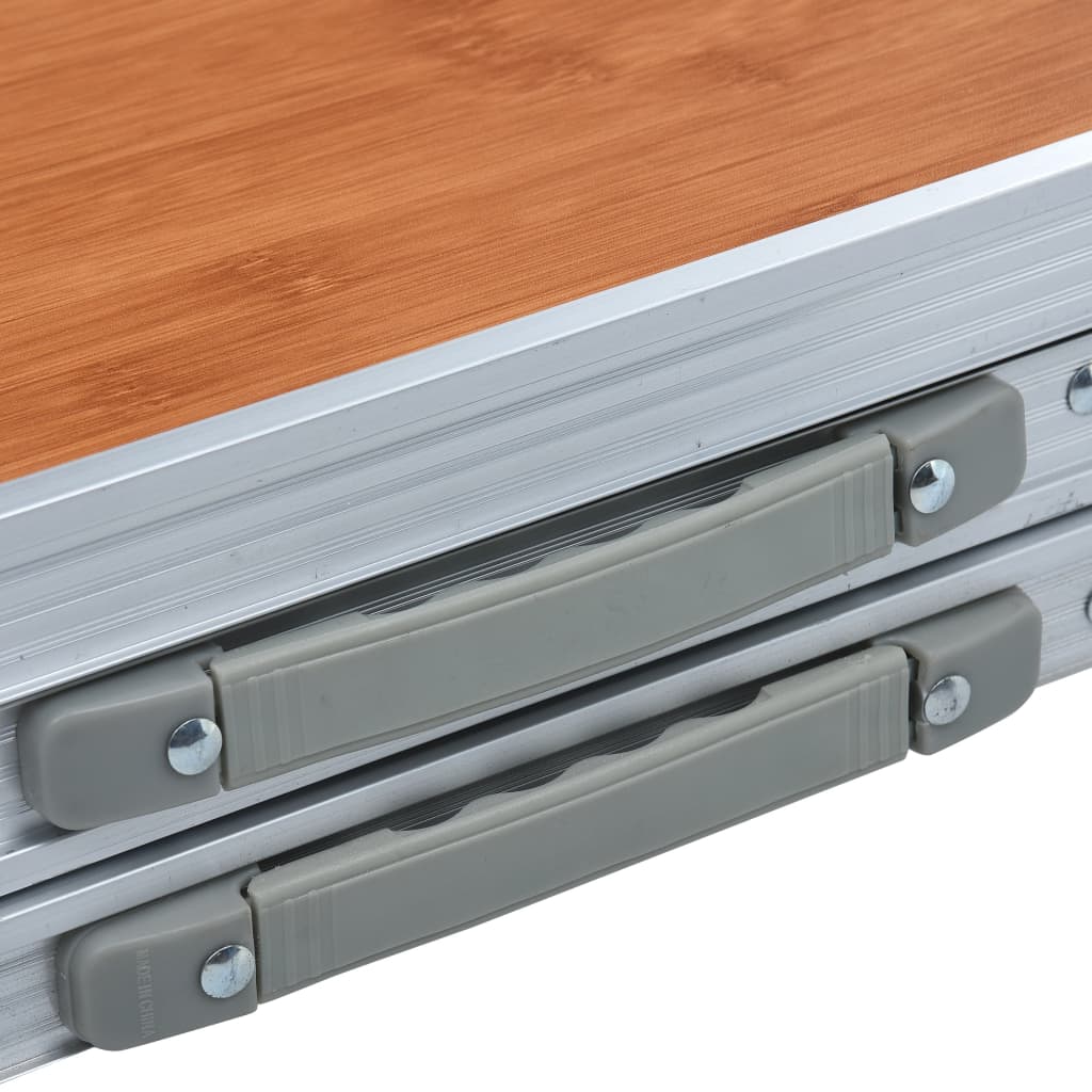 48174 vidaXL Foldable Camping Table Aluminium 180x60 cm