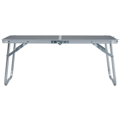 Folding Camping Table Grey Aluminium 60x40 cm