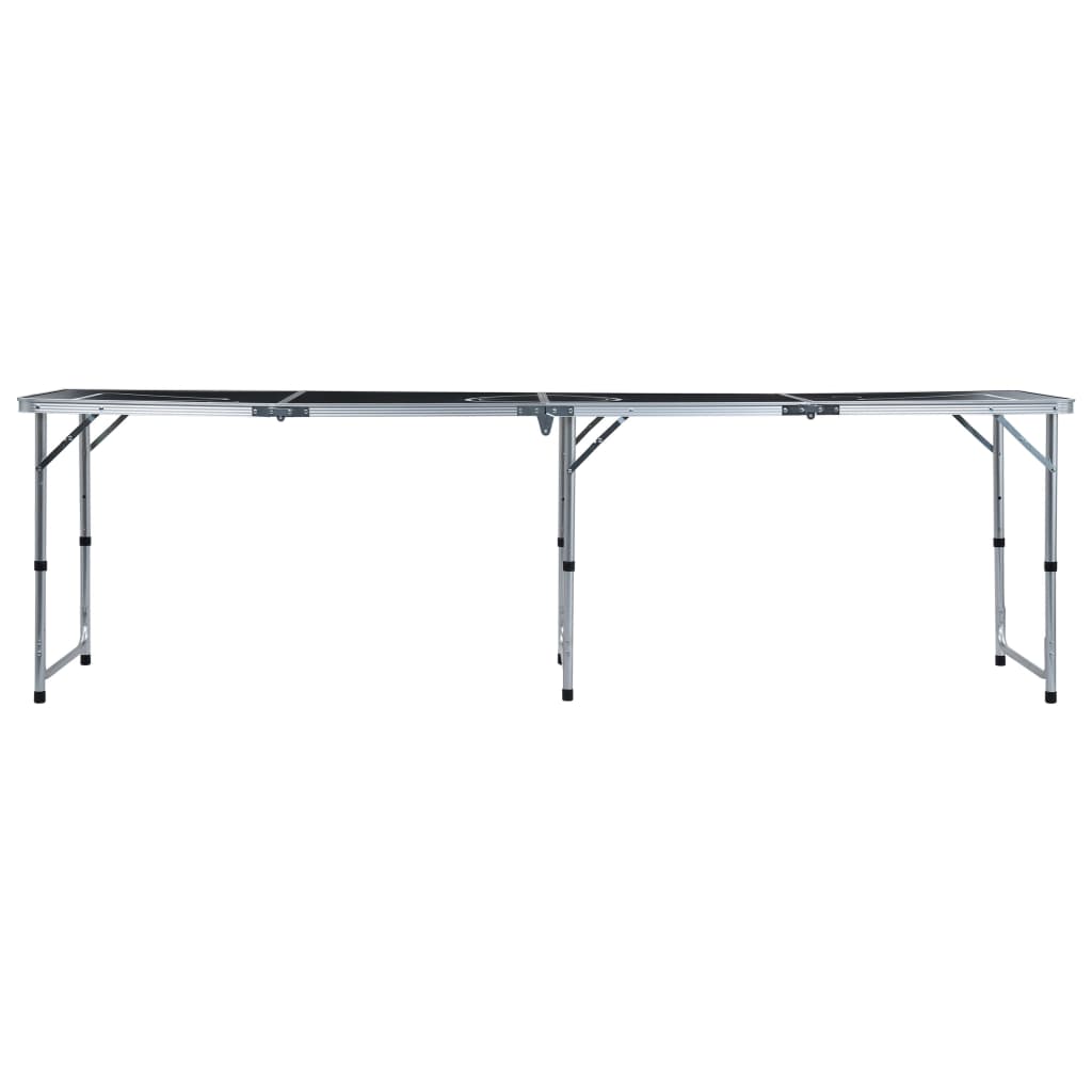 Beer Pong Table | Black | Aluminium, MDF | Large | Foldable