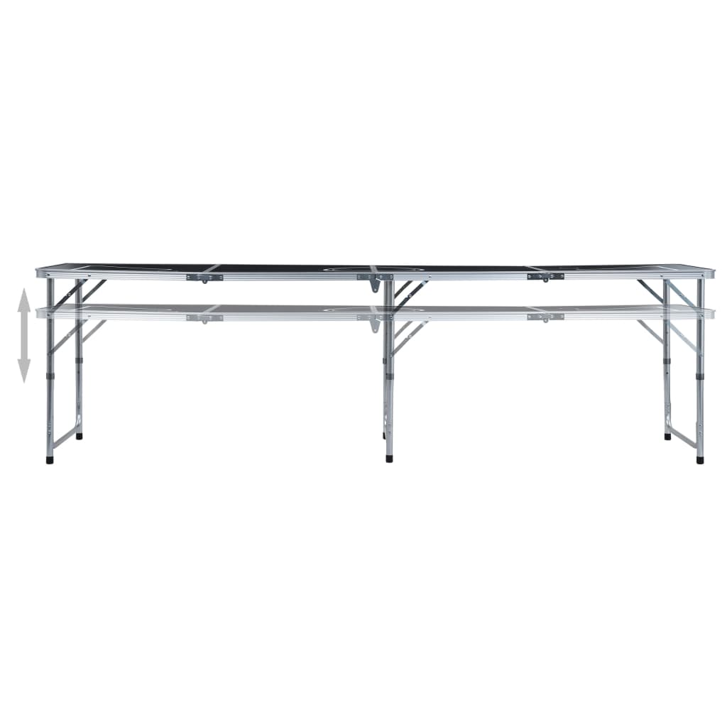 Beer Pong Table | Black | Aluminium, MDF | Large | Foldable
