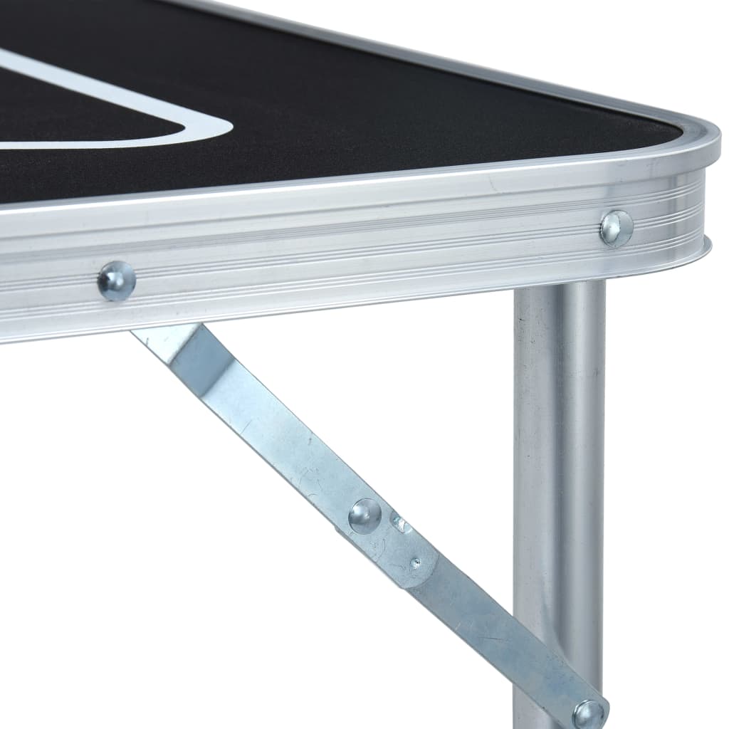 Beer Pong Table | Black | Aluminium, MDF | Large | Foldable