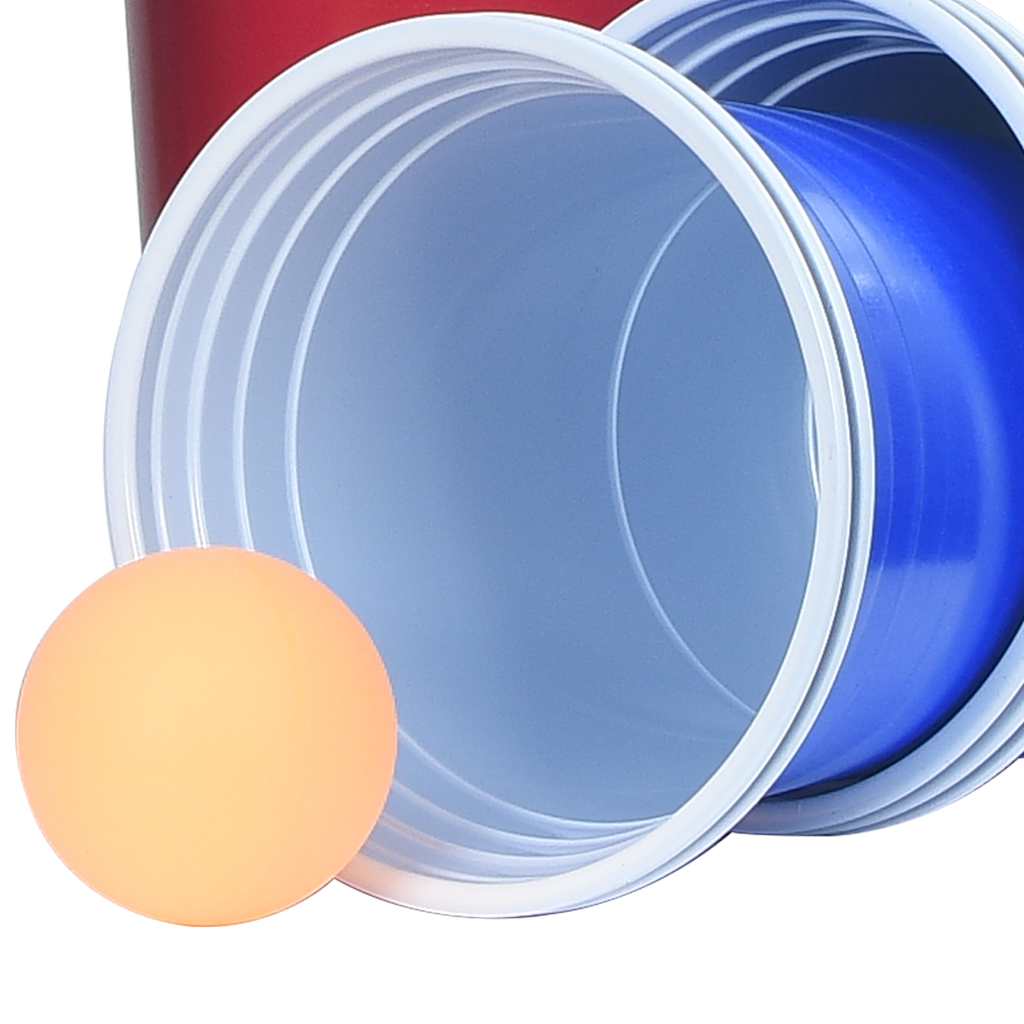 Beer Pong Set | Blue, Red, Yellow | Durable Plastic | Standard | Portable