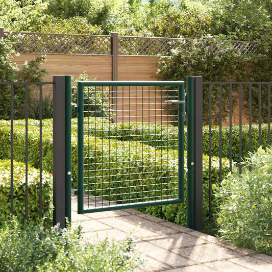 Fence Gate Steel 39.4x29.5" Green
