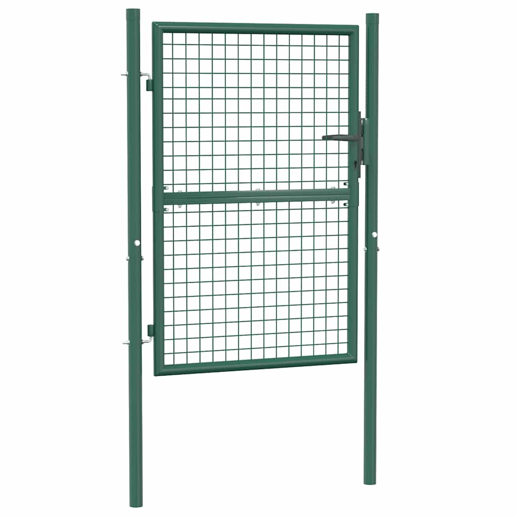 Fence Gate Steel 39.4x49.2" Green