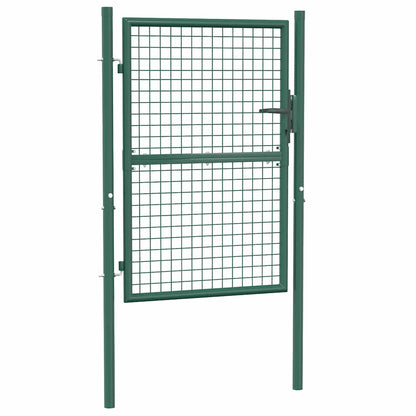 Fence Gate Steel 39.4x49.2" Green