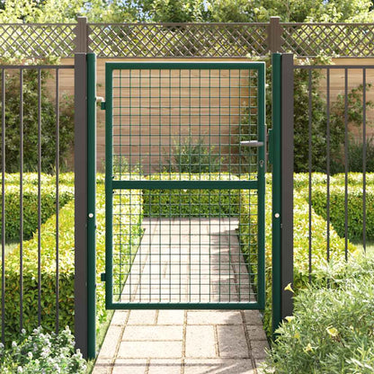 Fence Gate Steel 39.4x49.2" Green