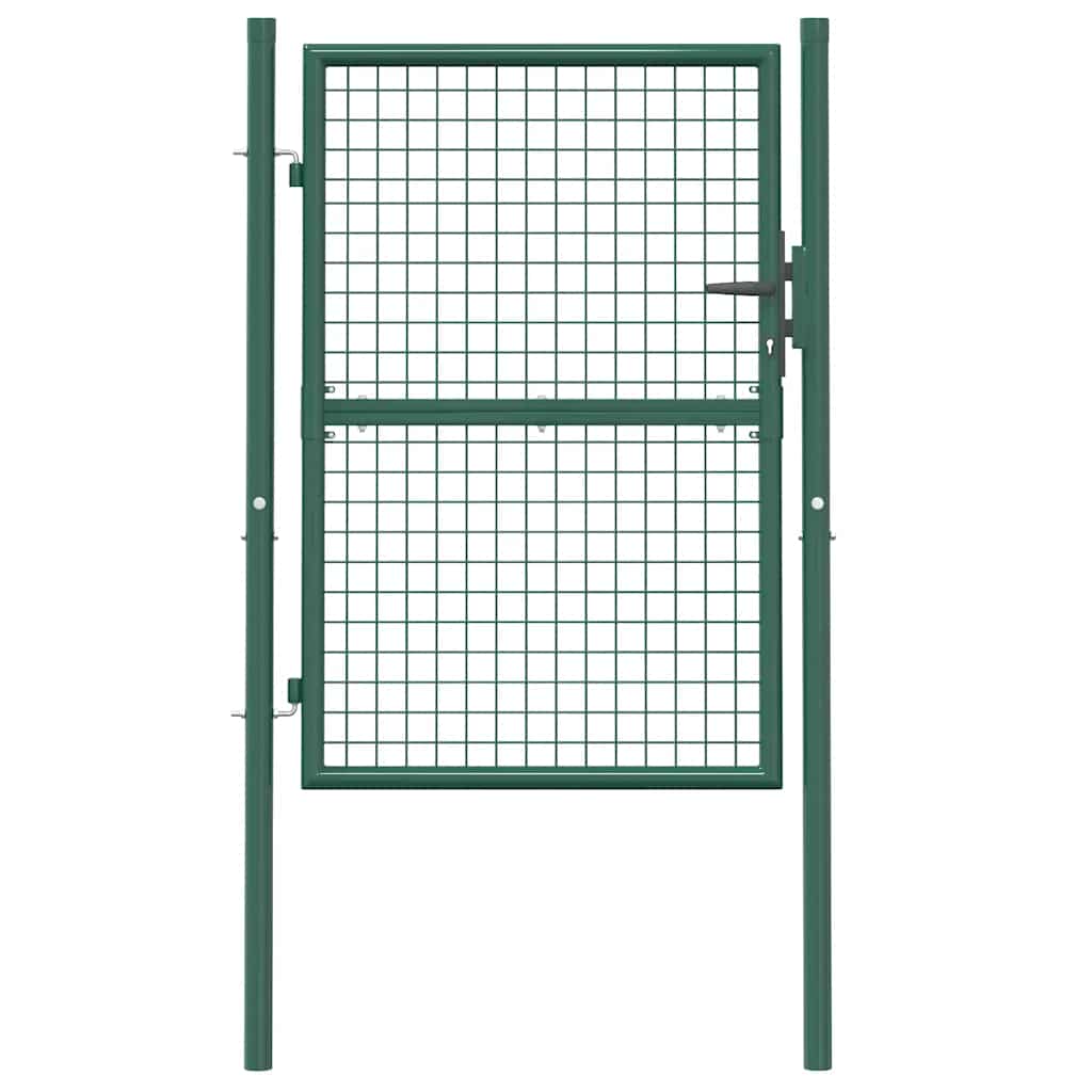 Fence Gate Steel 39.4x49.2" Green