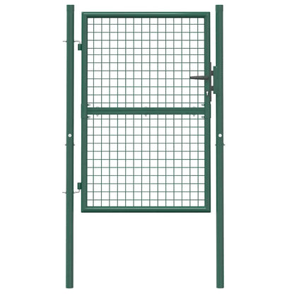 Fence Gate Steel 39.4x49.2" Green