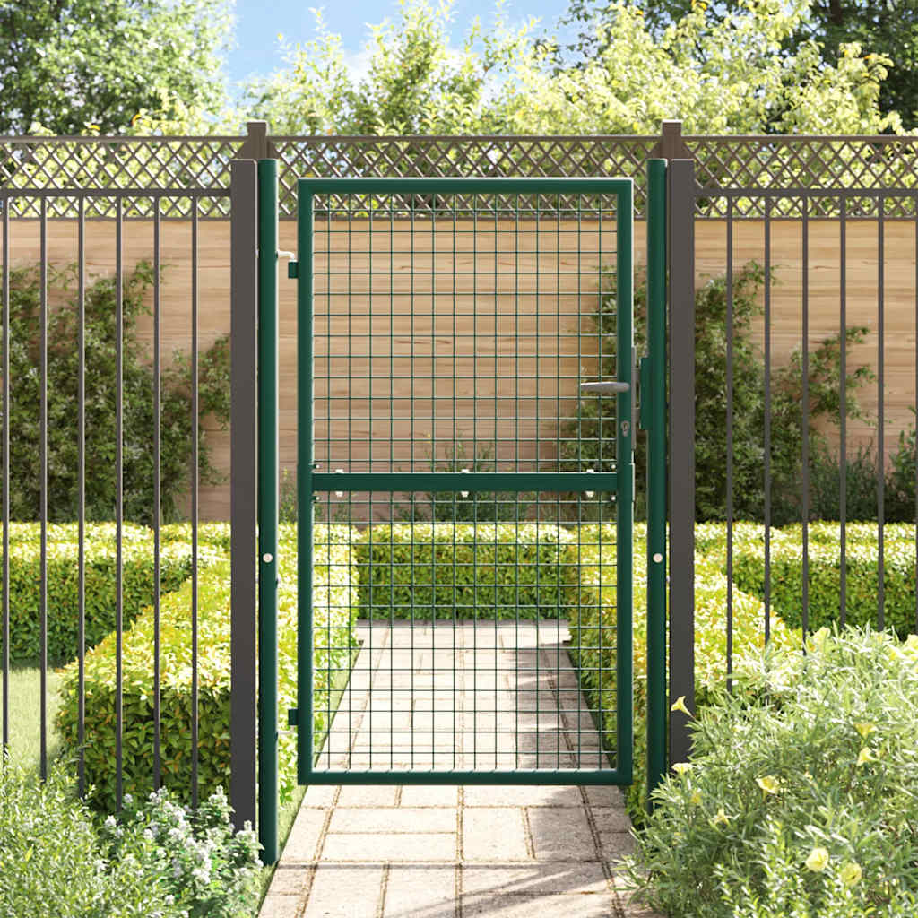 Fence Gate Steel 39.4x59.1" Green