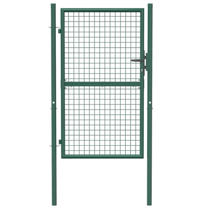 Fence Gate Steel 39.4x59.1" Green