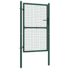 Fence Gate Steel 100x175 cm Green