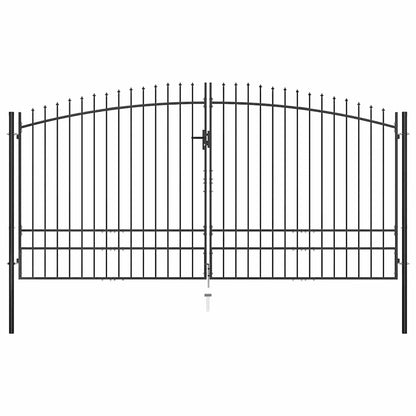 Double Door Fence Gate Woerden with Spear Top 400x249.5 cm
