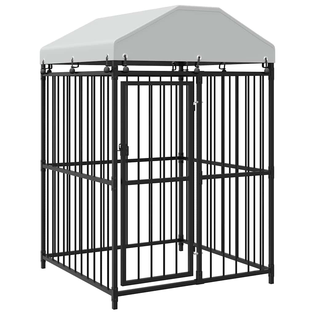 Outdoor Dog Kennel with Roof 120x120x150 cm