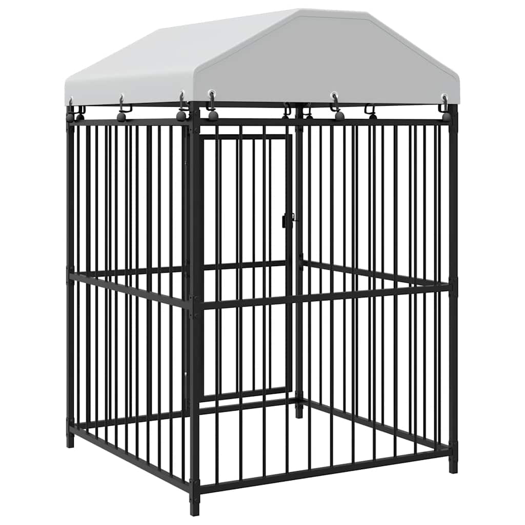 Outdoor Dog Kennel with Roof 120x120x150 cm