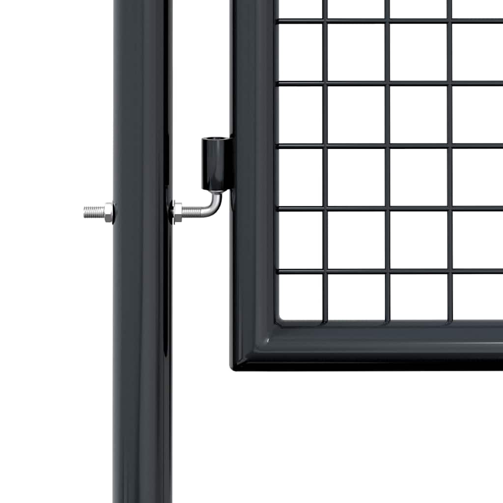 Mesh Garden Gate Galvanised Steel 100x75 cm Grey
