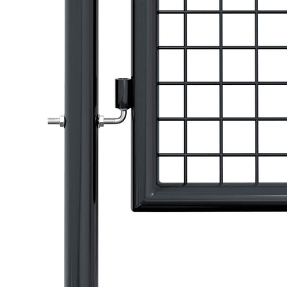 Mesh Garden Gate Galvanised Steel 100x75 cm Grey