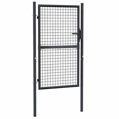 Mesh Garden Gate Galvanised Steel 100x150 cm Grey