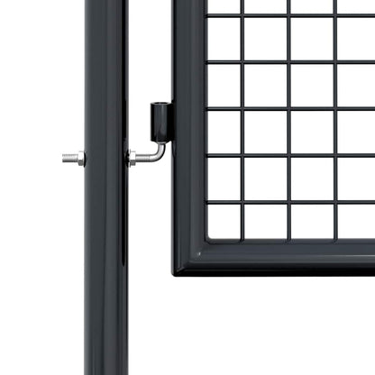 Mesh Garden Gate Galvanised Steel 100x150 cm Grey