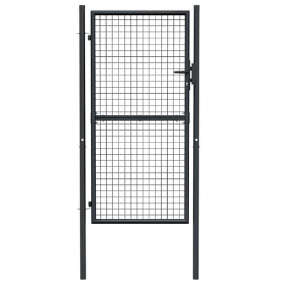 Mesh Garden Gate Galvanised Steel 100x175 cm Grey