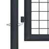 Mesh Garden Gate Galvanized Steel 157.5"x49.2" Gray