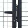 Mesh Garden Gate Galvanized Steel 157.5"x49.2" Gray