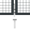 Mesh Garden Gate Galvanized Steel 157.5"x49.2" Gray