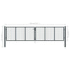 Mesh Garden Gate Galvanized Steel 157.5"x49.2" Gray