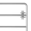 5 Bar Field Gate Steel (150-400)x90 cm Silver