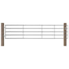 5 Bar Field Gate Steel (150-400)x90 cm Silver