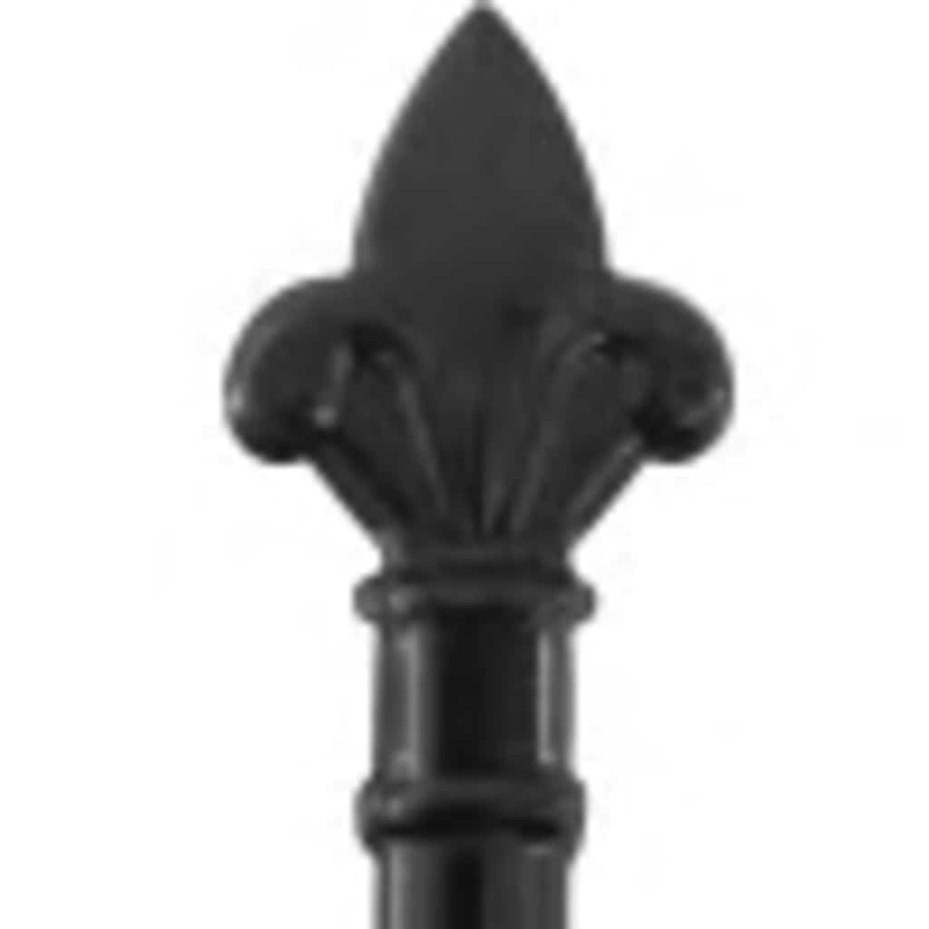 Fence Gate Double Door with Spike Top Steel 9.8'x4.9' Black